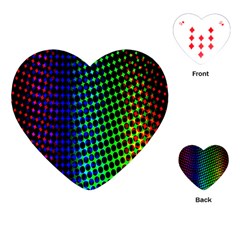 Digitally Created Halftone Dots Abstract Background Design Playing Cards (heart)  by Nexatart