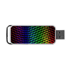 Digitally Created Halftone Dots Abstract Background Design Portable Usb Flash (one Side) by Nexatart