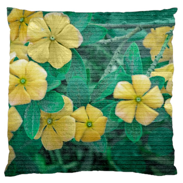 Yellow Flowers At Nature Large Cushion Case (One Side)