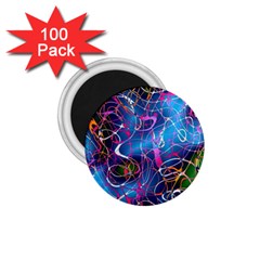 Background Chaos Mess Colorful 1 75  Magnets (100 Pack)  by Nexatart