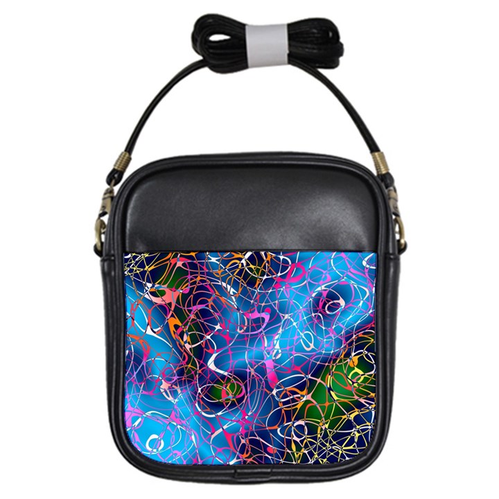 Background Chaos Mess Colorful Girls Sling Bags