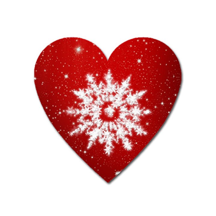 Background Christmas Star Heart Magnet