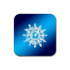 Background Christmas Star Rubber Coaster (square) 