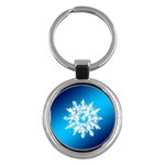Background Christmas Star Key Chains (Round)  Front