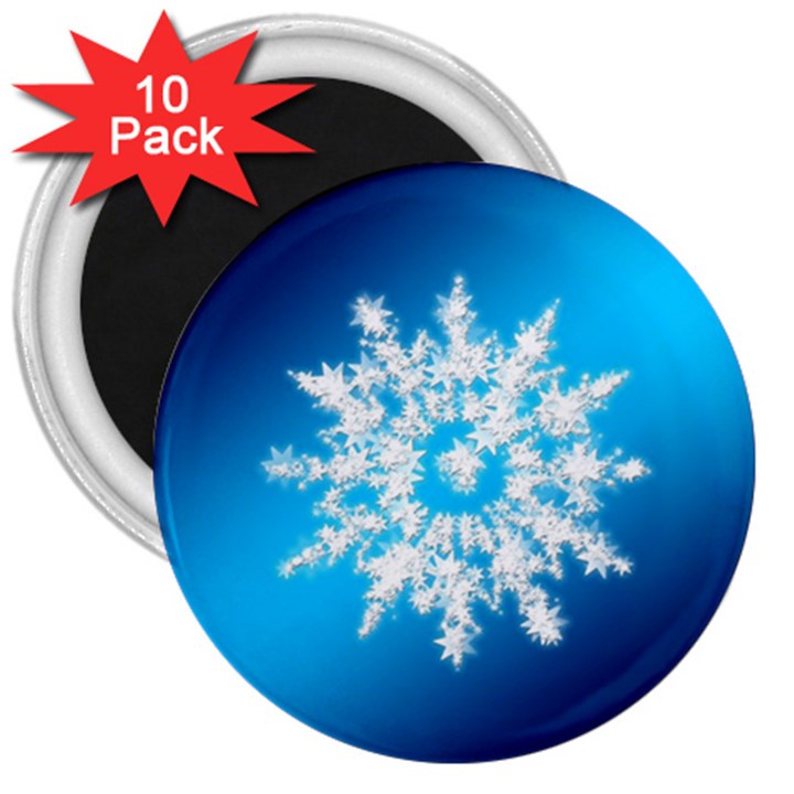 Background Christmas Star 3  Magnets (10 pack) 