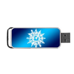 Background Christmas Star Portable Usb Flash (one Side)