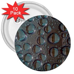 Drop Of Water Condensation Fractal 3  Buttons (10 Pack)  by Nexatart