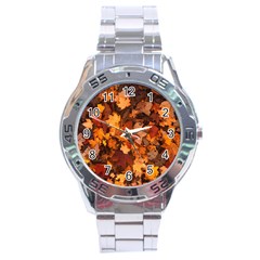 Fall Foliage Autumn Leaves October Stainless Steel Analogue Watch by Nexatart