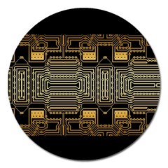 Board Digitization Circuits Magnet 5  (round) by Nexatart