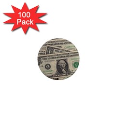 Dollar Currency Money Us Dollar 1  Mini Magnets (100 Pack)  by Nexatart