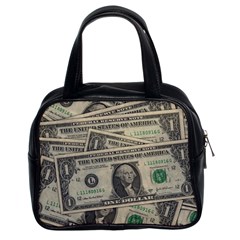 Dollar Currency Money Us Dollar Classic Handbags (2 Sides) by Nexatart