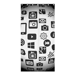 Icon Ball Logo Google Networking Shower Curtain 36  X 72  (stall)  by Nexatart