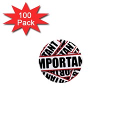 Important Stamp Imprint 1  Mini Magnets (100 Pack)  by Nexatart