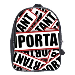 Important Stamp Imprint School Bag (xl)