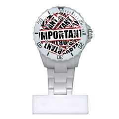 Important Stamp Imprint Plastic Nurses Watch by Nexatart