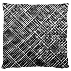 Grid Wire Mesh Stainless Rods Large Flano Cushion Case (one Side) by Nexatart