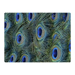 Peacock Feathers Blue Bird Nature Double Sided Flano Blanket (mini)  by Nexatart