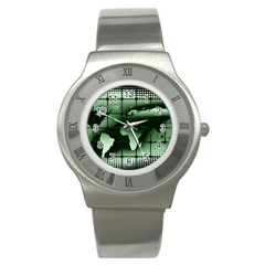 Matrix Earth Global International Stainless Steel Watch by Nexatart