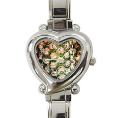 Pineapple Texture Macro Pattern Heart Italian Charm Watch