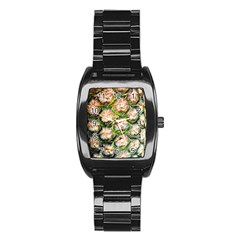 Pineapple Texture Macro Pattern Stainless Steel Barrel Watch by Nexatart