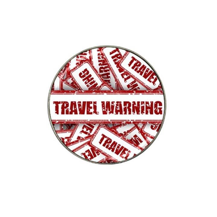 Travel Warning Shield Stamp Hat Clip Ball Marker (4 pack)