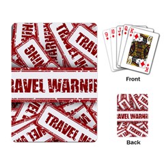 Travel Warning Shield Stamp Playing Card