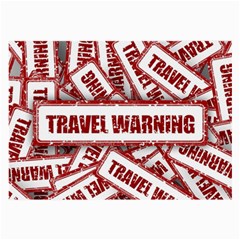Travel Warning Shield Stamp Large Glasses Cloth (2-Side)