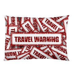 Travel Warning Shield Stamp Pillow Case