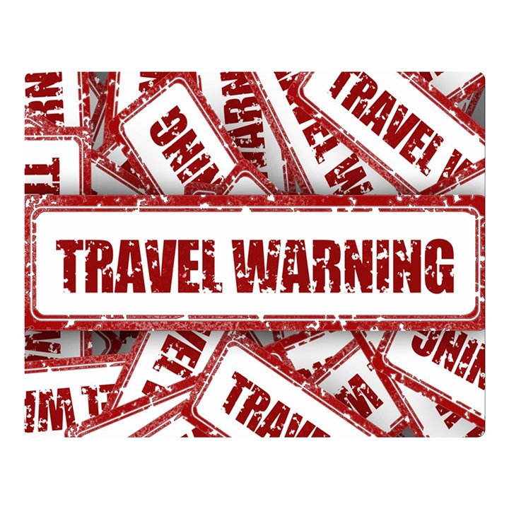 Travel Warning Shield Stamp Double Sided Flano Blanket (Large) 