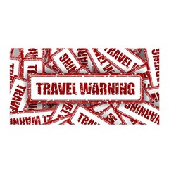 Travel Warning Shield Stamp Satin Wrap