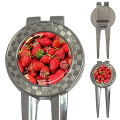 Strawberries Berries Fruit 3-in-1 Golf Divots by Nexatart