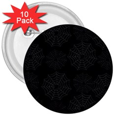 Spider Web 3  Buttons (10 Pack)  by Valentinaart