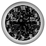 Back to School Wall Clocks (Silver)  Front