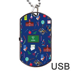 Back To School Dog Tag Usb Flash (two Sides) by Valentinaart