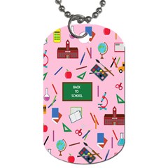 Back To School Dog Tag (two Sides) by Valentinaart