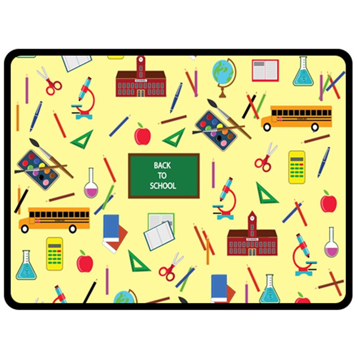 Back to School Double Sided Fleece Blanket (Large) 