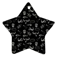 Skeleton Pattern Ornament (star) by Valentinaart