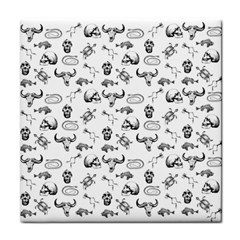 Skeleton Pattern Face Towel