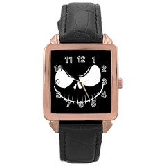 Halloween Rose Gold Leather Watch  by Valentinaart