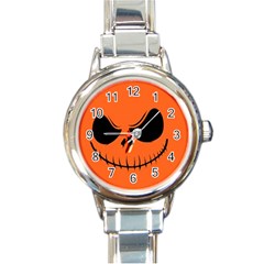 Halloween Round Italian Charm Watch