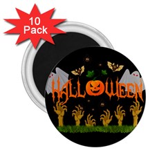 Halloween 2 25  Magnets (10 Pack)  by Valentinaart