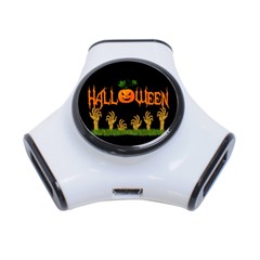 Halloween 3-port Usb Hub by Valentinaart