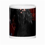 Awesmoe Black Horse With Flowers On Red Background Morph Mugs Center