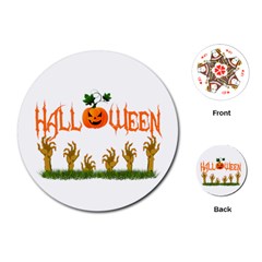 Halloween Playing Cards (round)  by Valentinaart