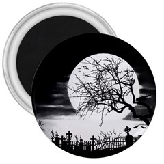 Halloween Landscape 3  Magnets by Valentinaart