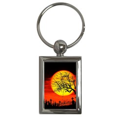 Halloween Landscape Key Chains (rectangle)  by Valentinaart