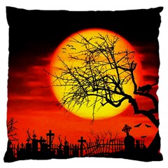 Halloween Landscape Large Cushion Case (one Side) by Valentinaart