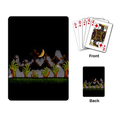 Halloween Zombie Hands Playing Card by Valentinaart