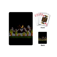 Halloween Zombie Hands Playing Cards (mini)  by Valentinaart