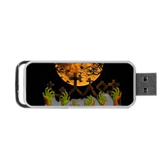 Halloween Zombie Hands Portable Usb Flash (one Side) by Valentinaart